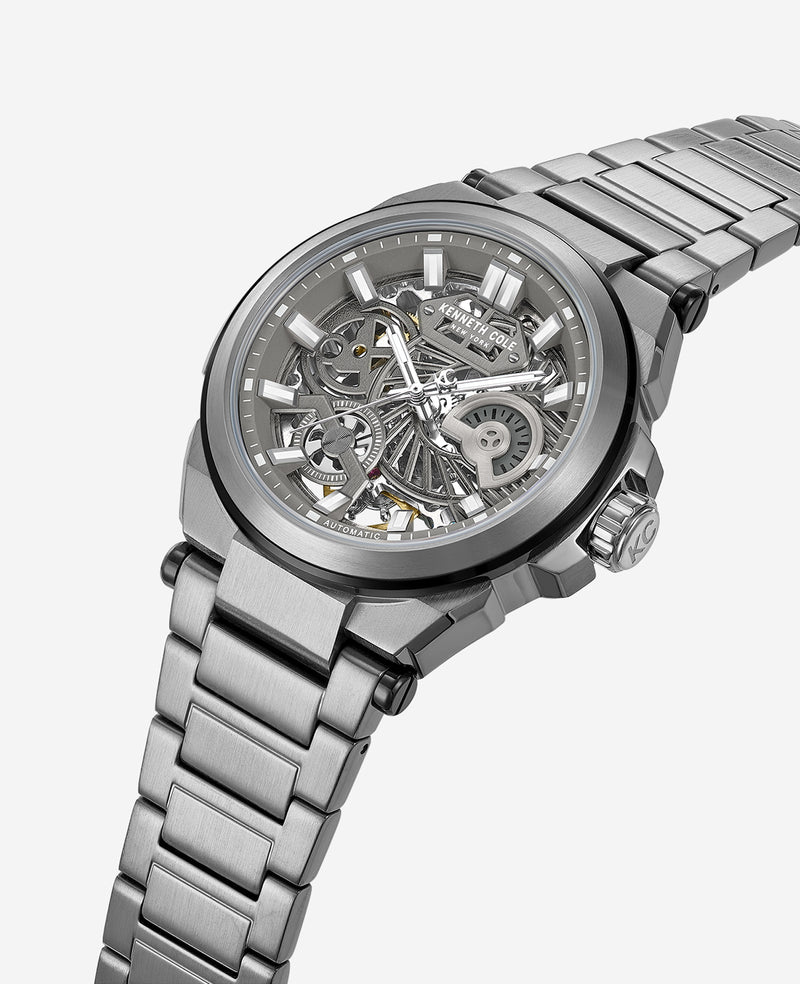 Kenneth Cole - Skeleton Automatic Bracelet Watch MENS WATCHES for Men