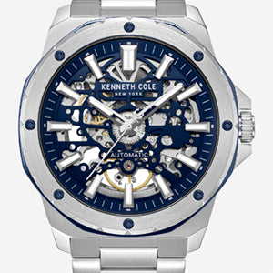 Kenneth Cole - Skeleton Automatic Stainless Bracelet Watch MENS WATCHES for Men