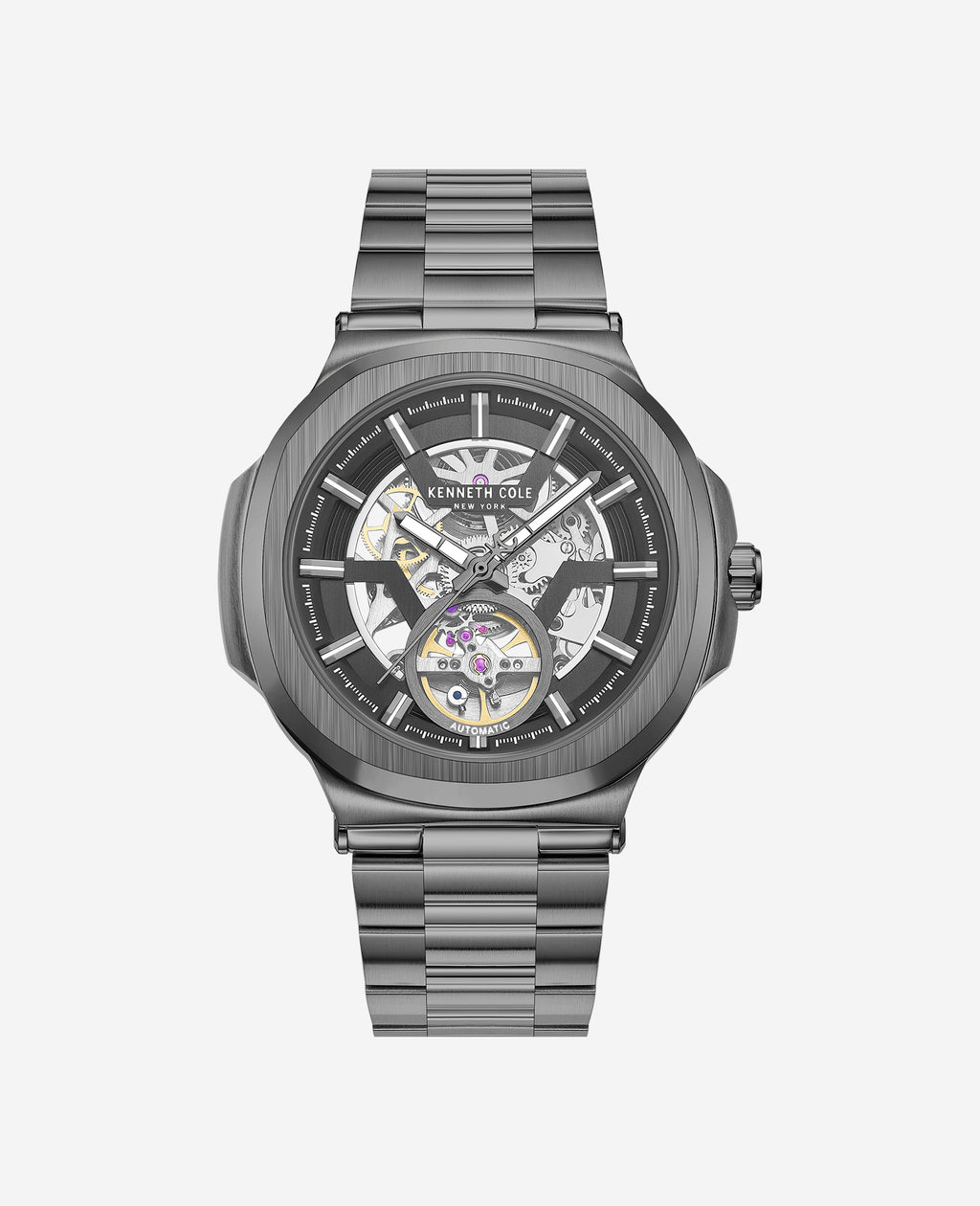 Kenneth Cole - Skeleton Automatic Bracelet Watch MENS WATCHES for Men 