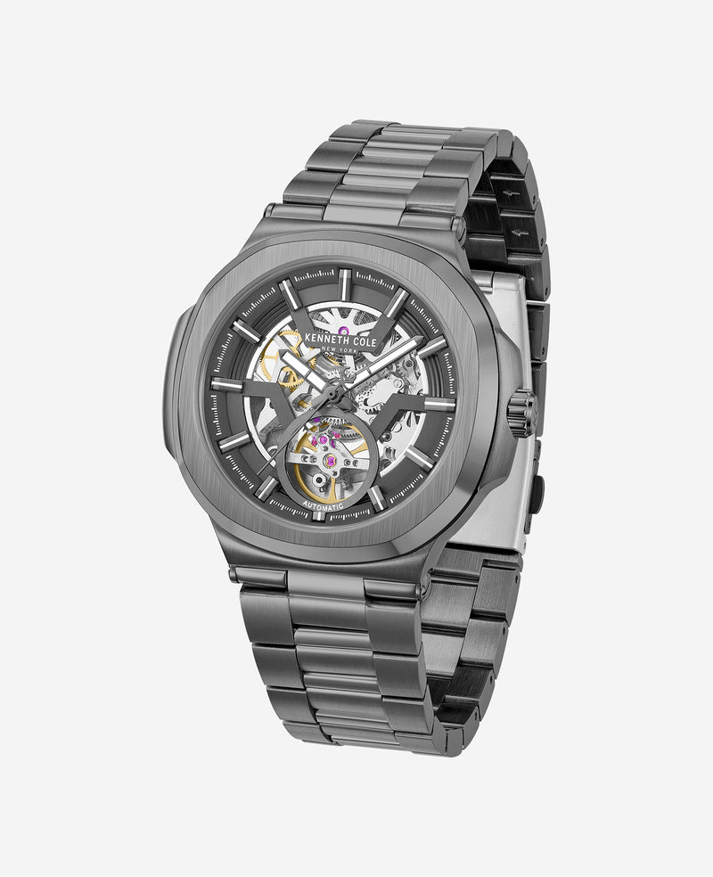 Kenneth Cole - Skeleton Automatic Bracelet Watch MENS WATCHES for Men