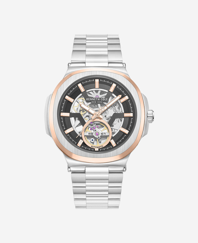 Kenneth Cole - Skeleton Automatic Bracelet Watch MENS WATCHES for Men