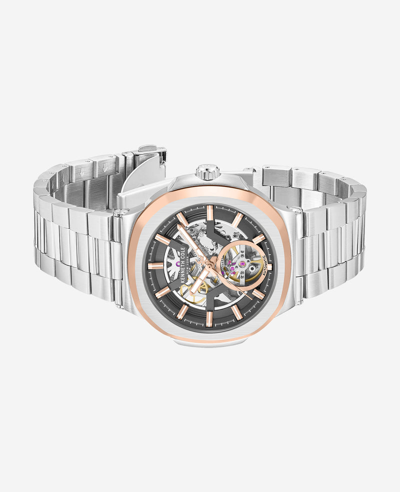 Kenneth Cole - Skeleton Automatic Bracelet Watch MENS WATCHES for Men