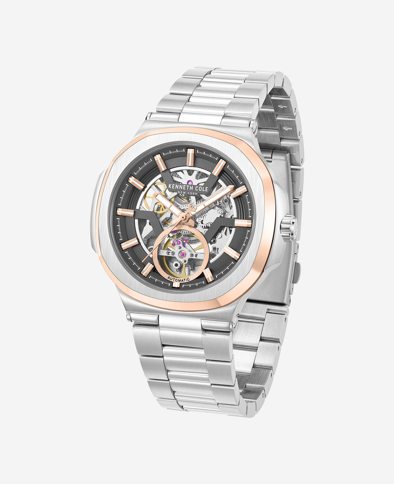 Kenneth Cole - Skeleton Automatic Bracelet Watch MENS WATCHES for Men