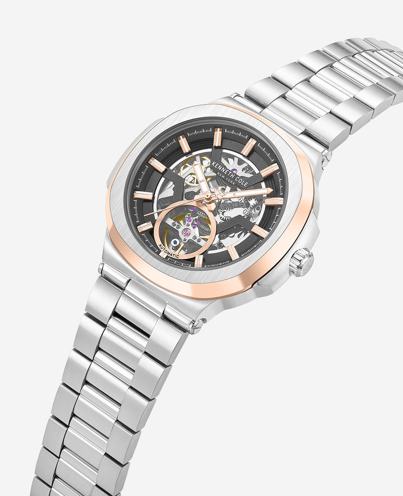 Kenneth Cole - Skeleton Automatic Bracelet Watch MENS WATCHES for Men