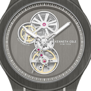 Kenneth Cole - Automatic Gun Metal Stainless Steel Bracelet Watch MENS WATCHES for Men