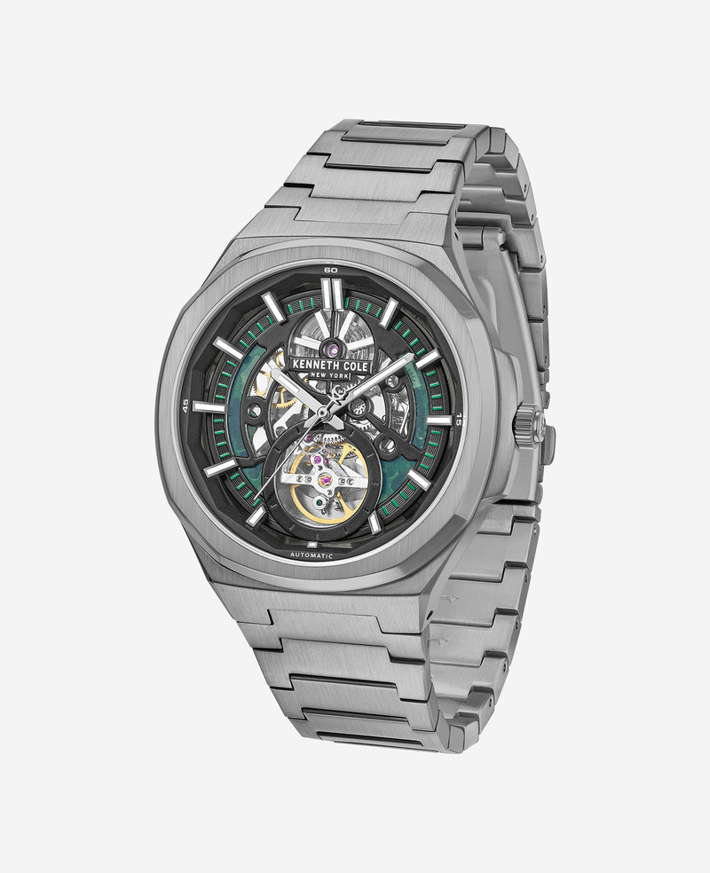 Kenneth Cole - Skeleton Automatic Bracelet Watch MENS WATCHES for Men