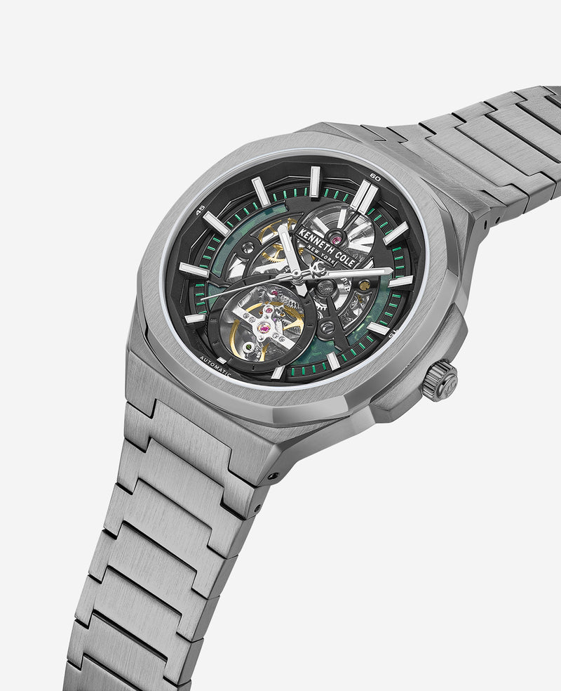 Kenneth Cole - Skeleton Automatic Bracelet Watch MENS WATCHES for Men