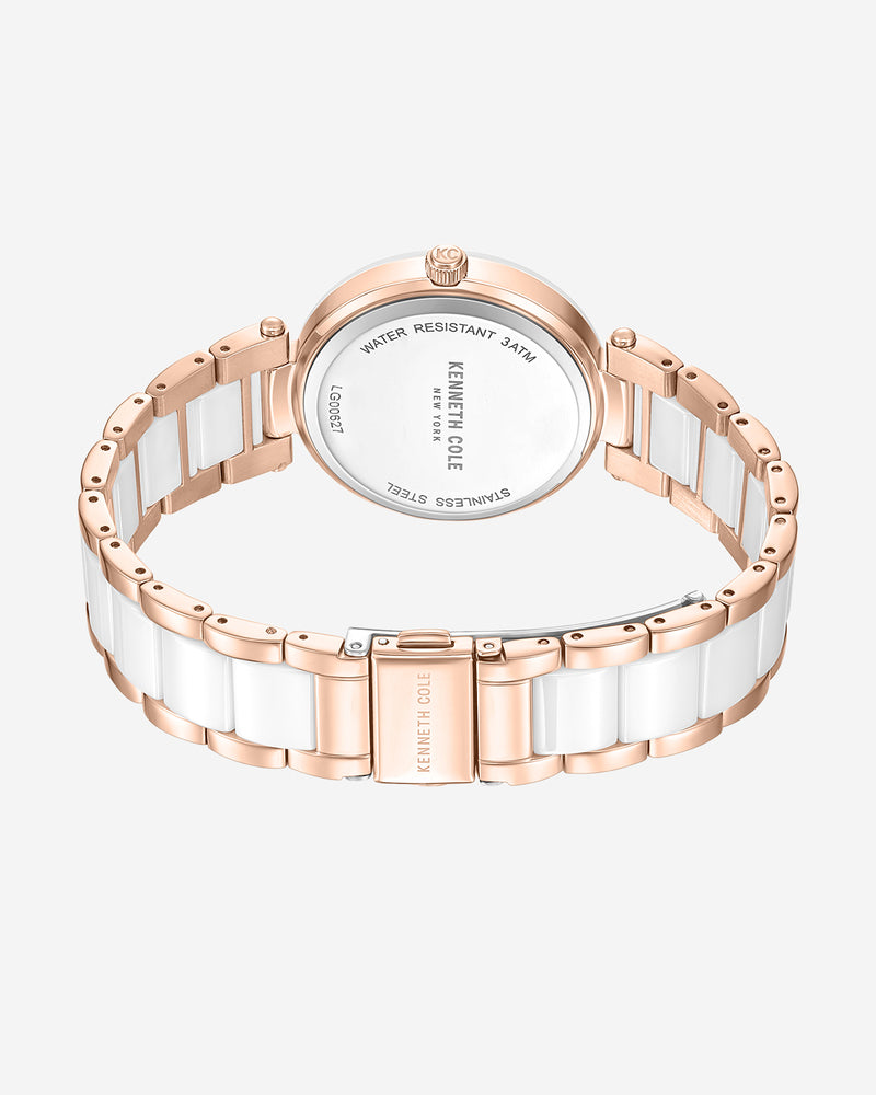 Women's Two-Tone Ceramic Bracelet Watch Kenneth Cole