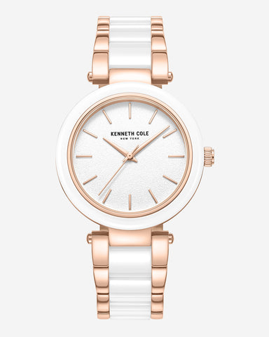 NWT Kenneth Cole Reaction Ladies Watch white Kenneth Cole KC4761 Ladies Bicolour White Ceramic  main image 2