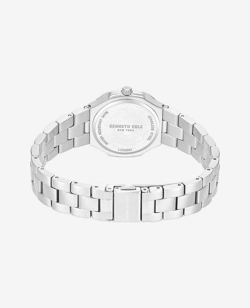 Kenneth Cole - Classic Crystal Lined Outer Dial Stainless Bracelet Watch WOMENS WATCHES for Women