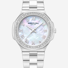 Classic Crystal Lined Outer Dial Stainless Bracelet Watch