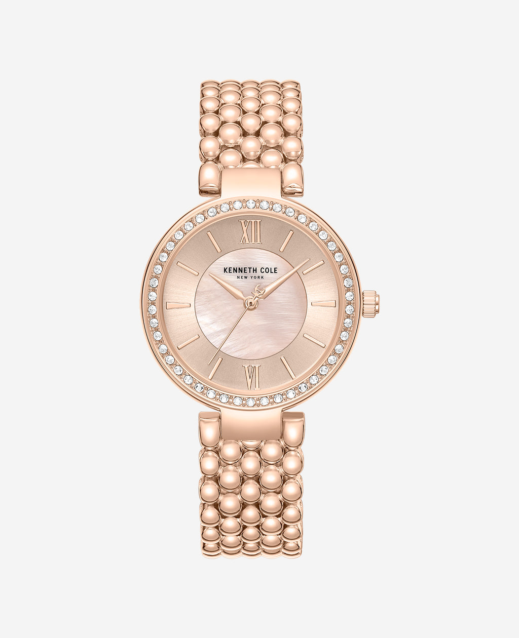 Kenneth Cole - Classic Crystal Lined Outer Dial Rose Gold Bracelet Watch WOMENS WATCHES for Women 