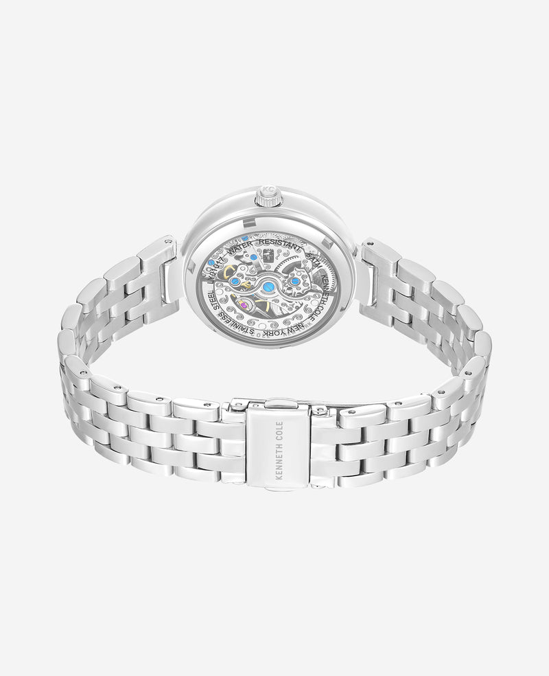 Kenneth Cole - Open Heart Automatic Crystal Lined MOP Dial Bracelet Watch WOMENS WATCHES for Women