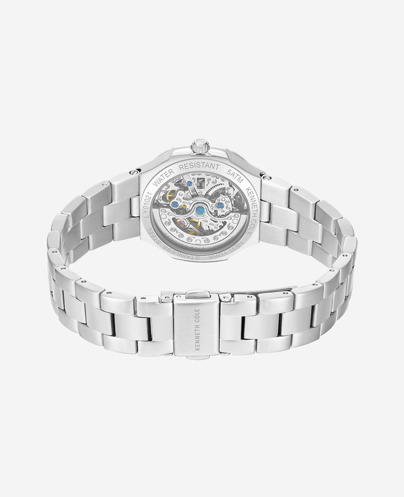 Kenneth Cole - Skeleton Automatic Crystal Lined Outer Dial Bracelet Watch WOMENS WATCHES for Women