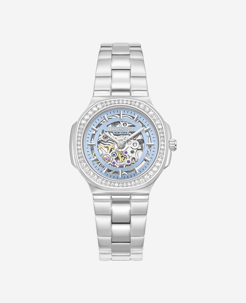 Kenneth Cole - Skeleton Automatic Crystal Lined Outer Dial Bracelet Watch WOMENS WATCHES for Women 