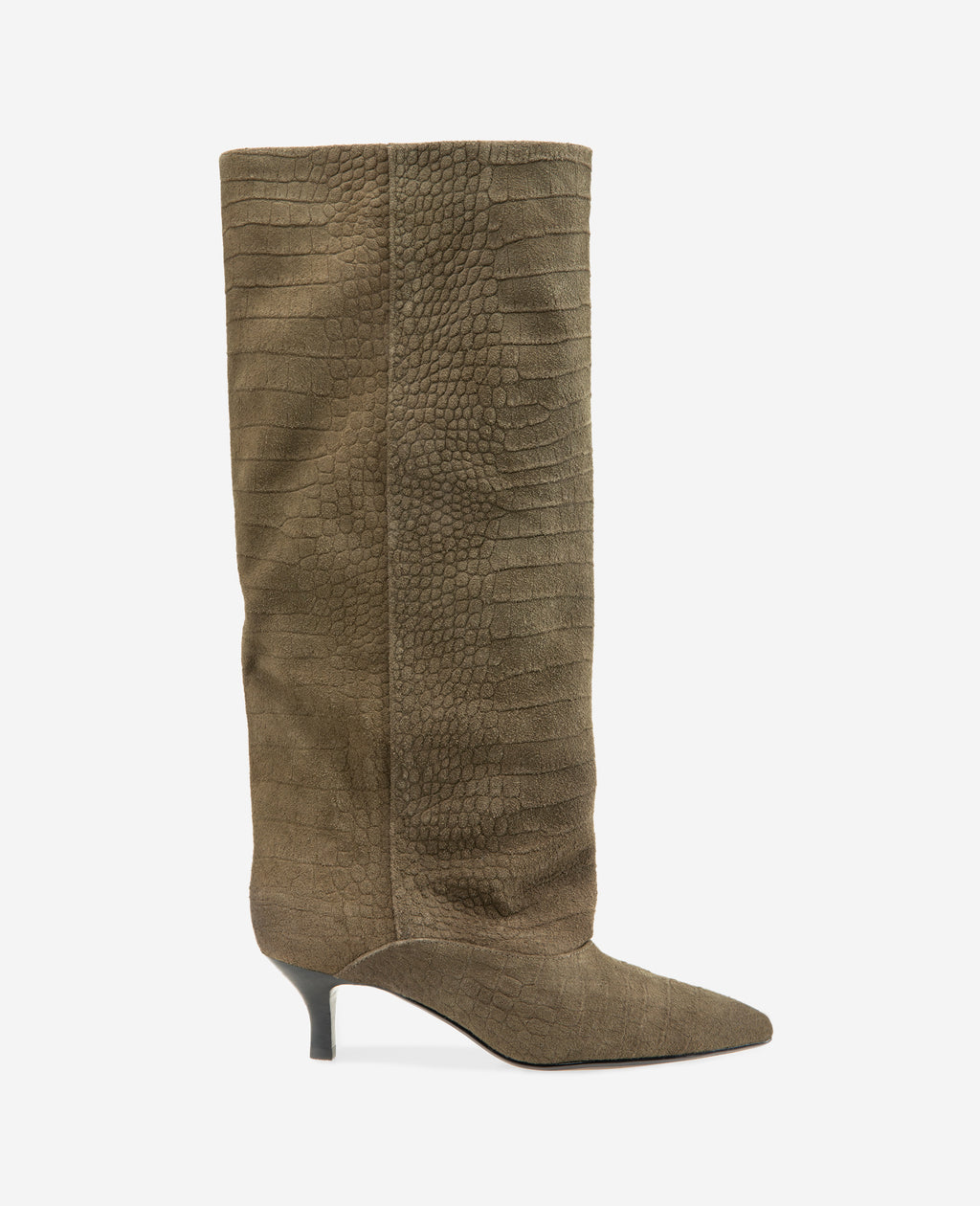 Kenneth Cole - Brisbane Croco Suede Tall Shaft Boot WOMENS BOOT for Women 