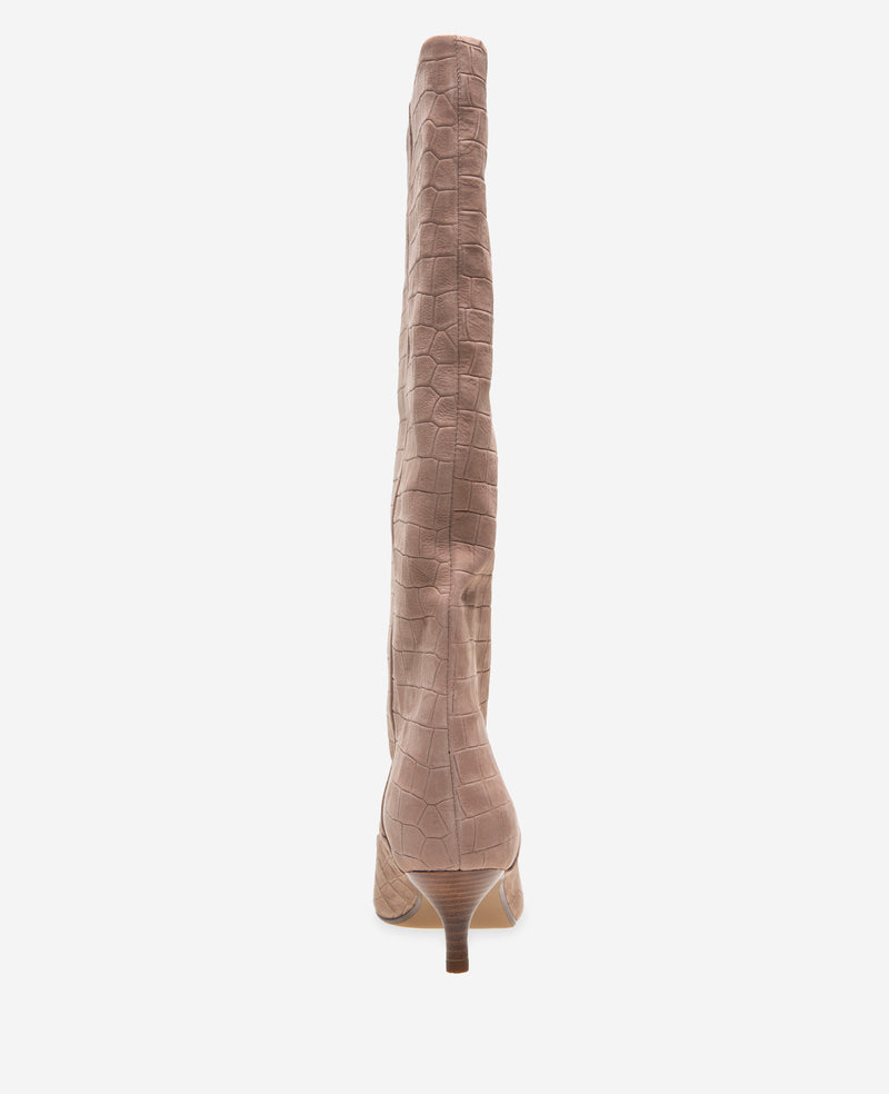 Kenneth Cole - Brisbane Croco Suede Tall Shaft Boot WOMENS BOOT for Women