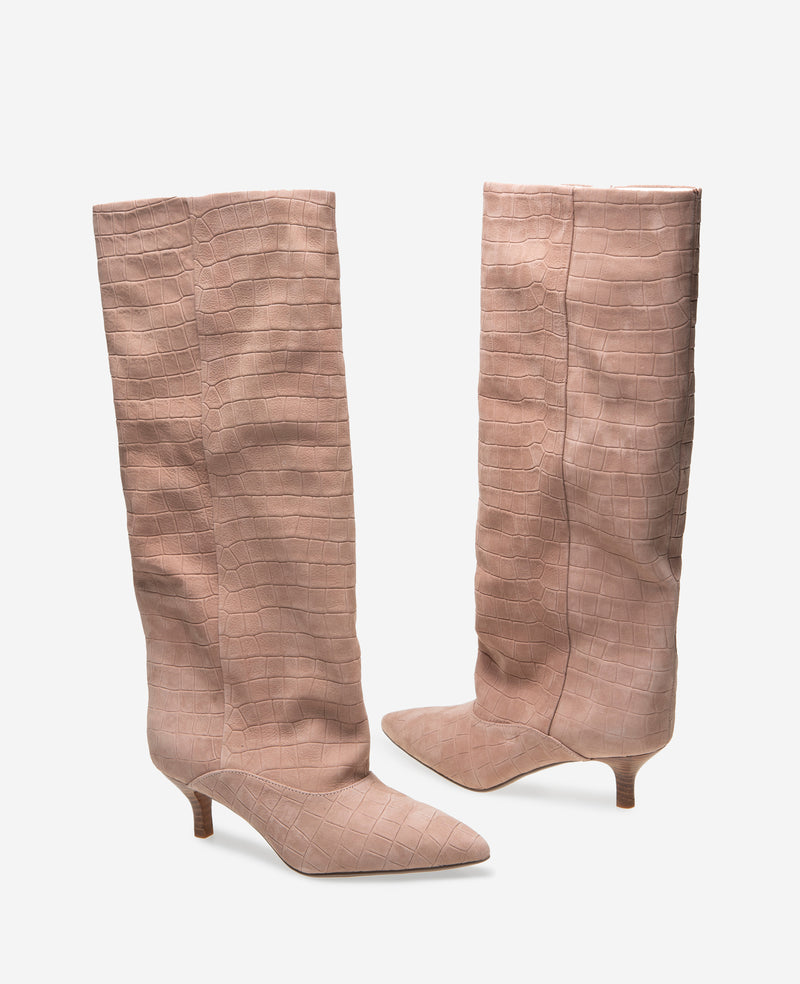 Kenneth Cole - Brisbane Croco Suede Tall Shaft Boot WOMENS BOOT for Women
