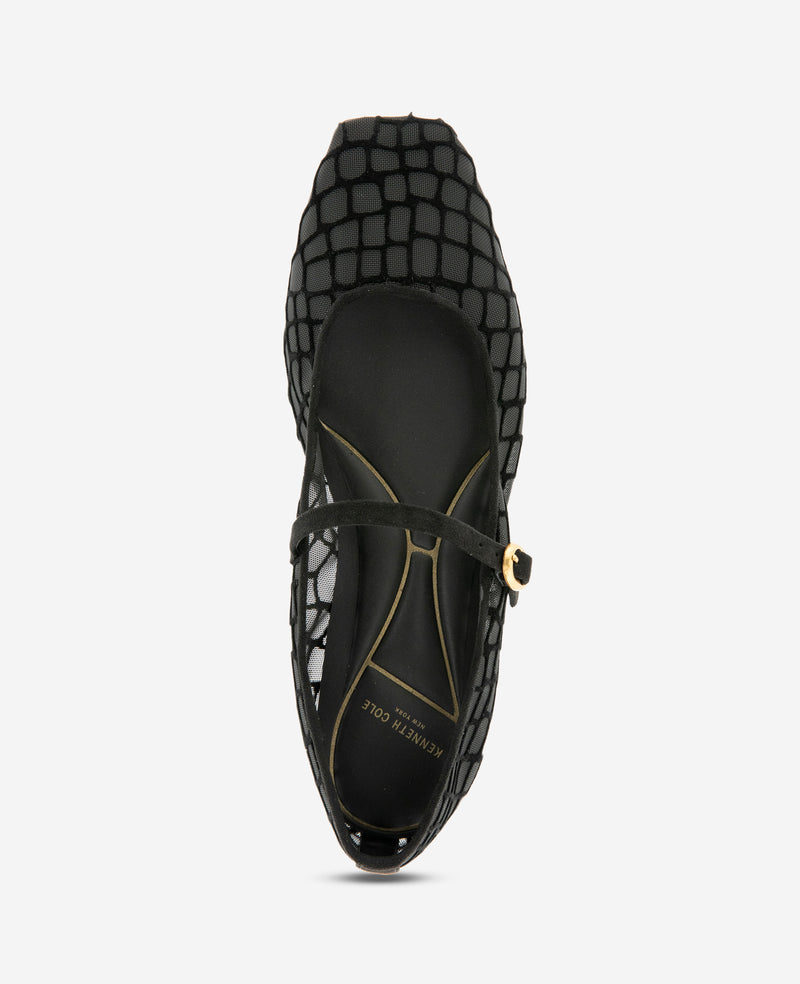 Kenneth Cole - Jasper Croco Mesh Ballet Flat WOMENS FLAT for Women