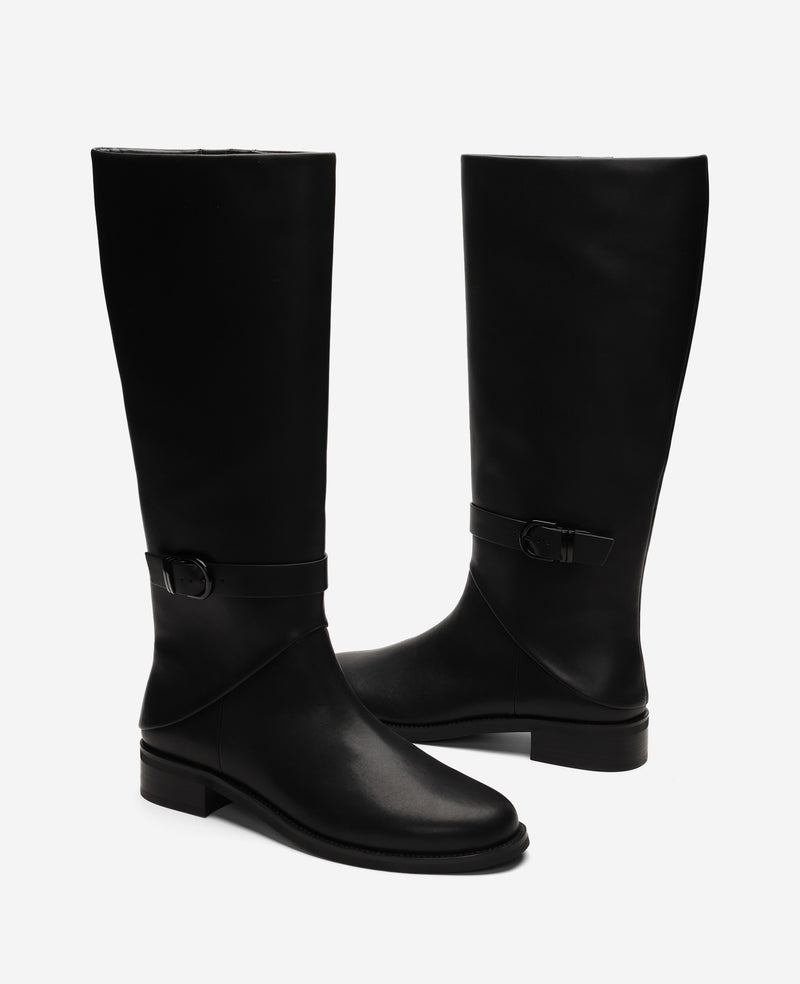 Kenneth Cole - Joey Leather Belted Riding Boot WOMENS BOOT for Women