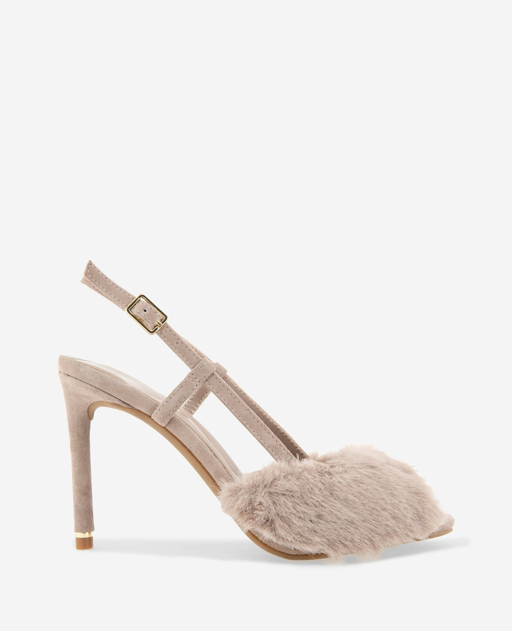 Kenneth Cole - Londyn Fur-Suede Peep Toe Heel WOMENS HEELS for Women 