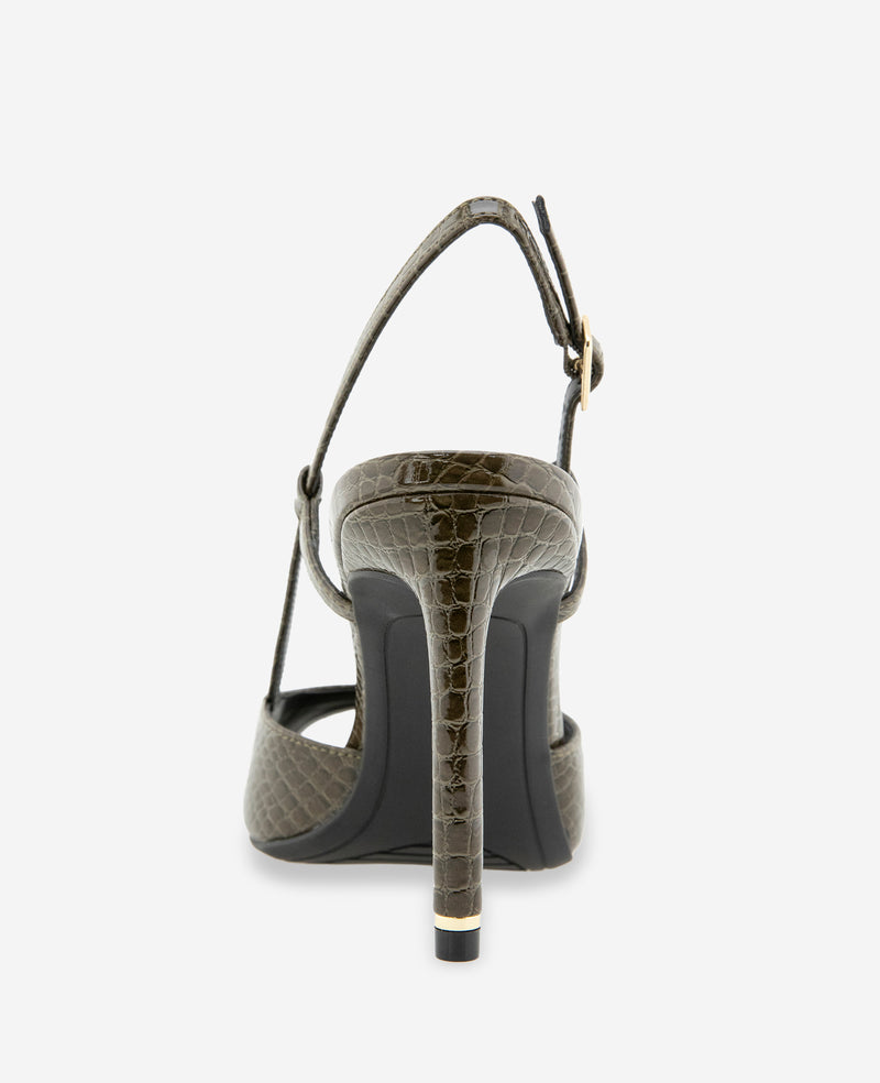 Kenneth Cole - Londyn Embossed Croco Peep Toe Heel WOMENS HEELS for Women