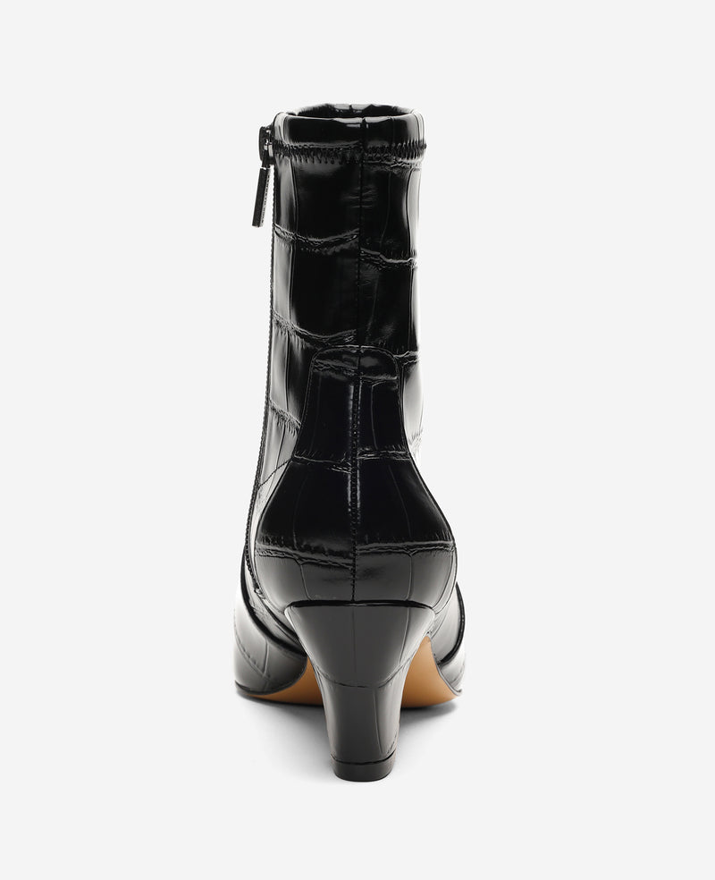 Kenneth Cole - Odelle Embossed Croco Side Zip Point Toe Boot WOMENS BOOT for Women