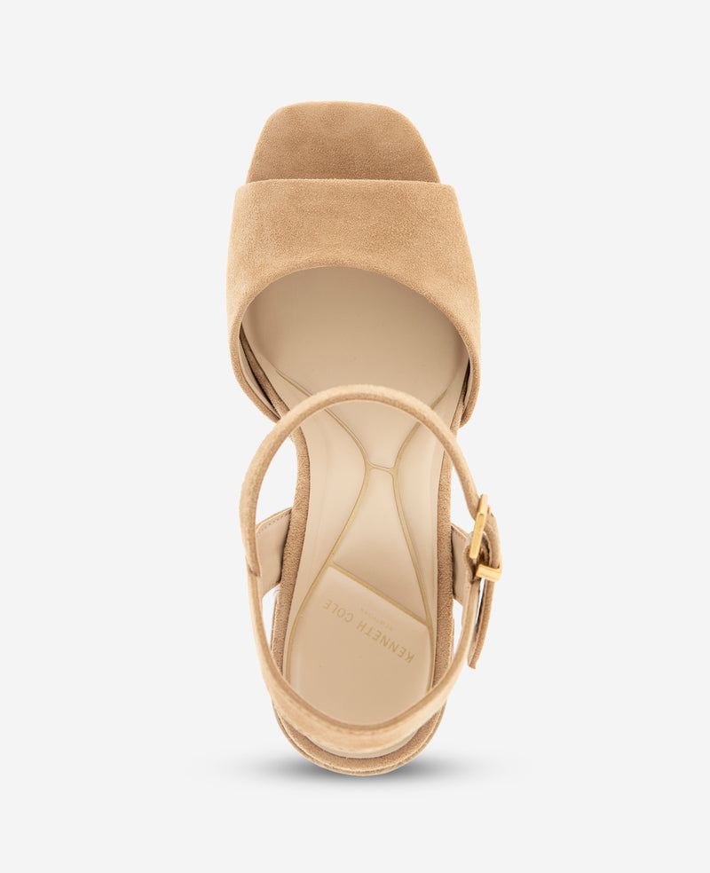 Kenneth Cole - Parton Kid Suede Heel WOMENS SANDAL for Women