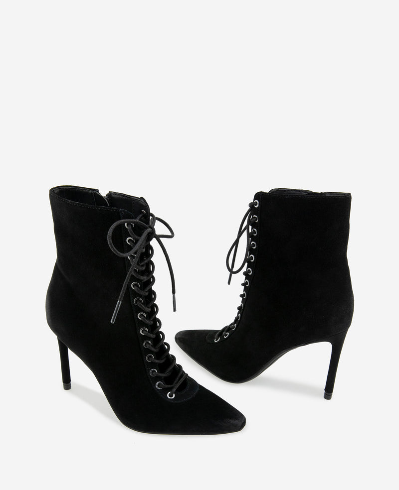 Kenneth Cole - Quest Suede Lace Up Heel Boot WOMENS BOOT for Women