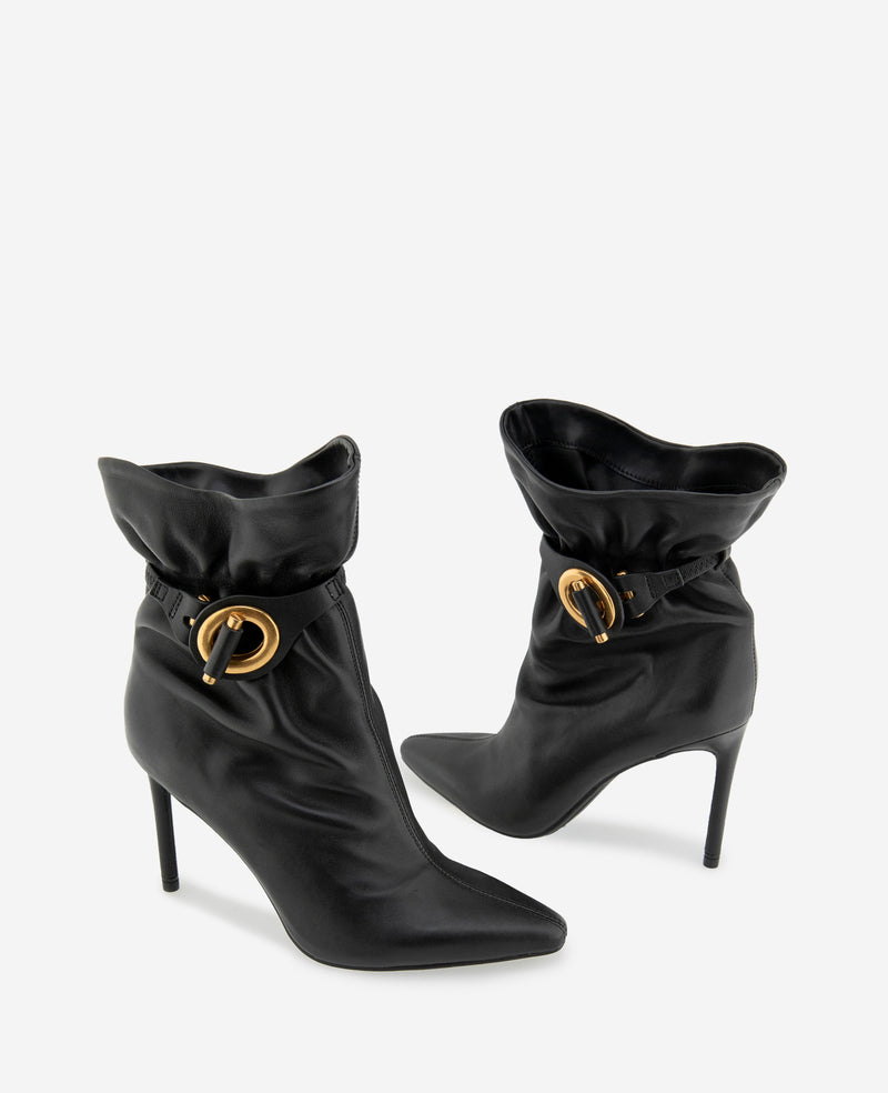 Kenneth Cole - Quinta Belted Slouch Ankle Heel Boot WOMENS BOOT for Women