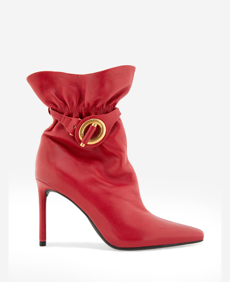 Kenneth Cole - Quinta Belted Slouch Ankle Heel Boot WOMENS BOOT for Women