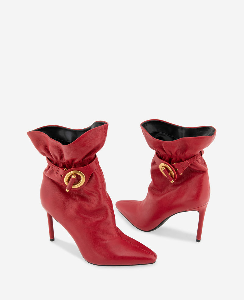 Kenneth Cole - Quinta Belted Slouch Ankle Heel Boot WOMENS BOOT for Women