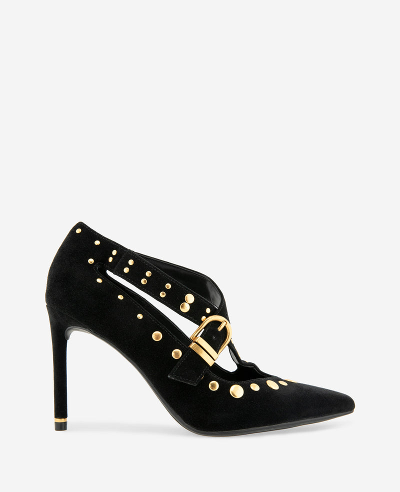 Kenneth Cole - Qupid Suede X Band Studded Pump WOMENS HEELS for Women