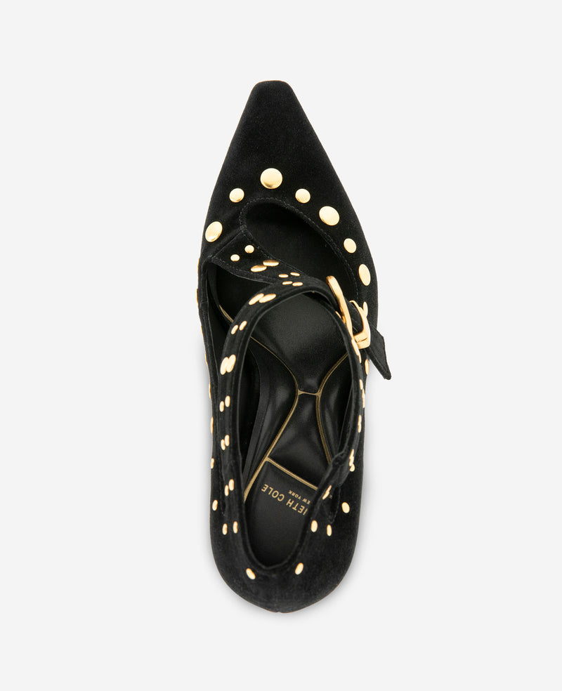 Kenneth Cole - Qupid Suede X Band Studded Pump WOMENS HEELS for Women