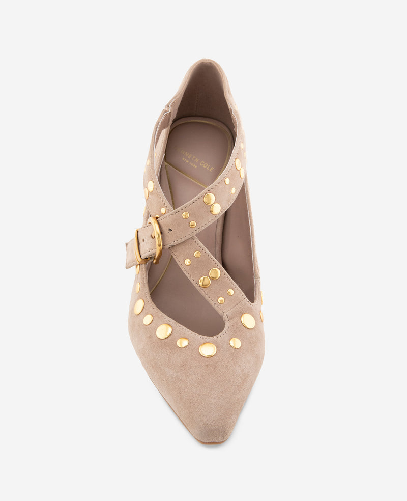 Kenneth Cole - Qupid Suede X Band Studded Pump WOMENS HEELS for Women
