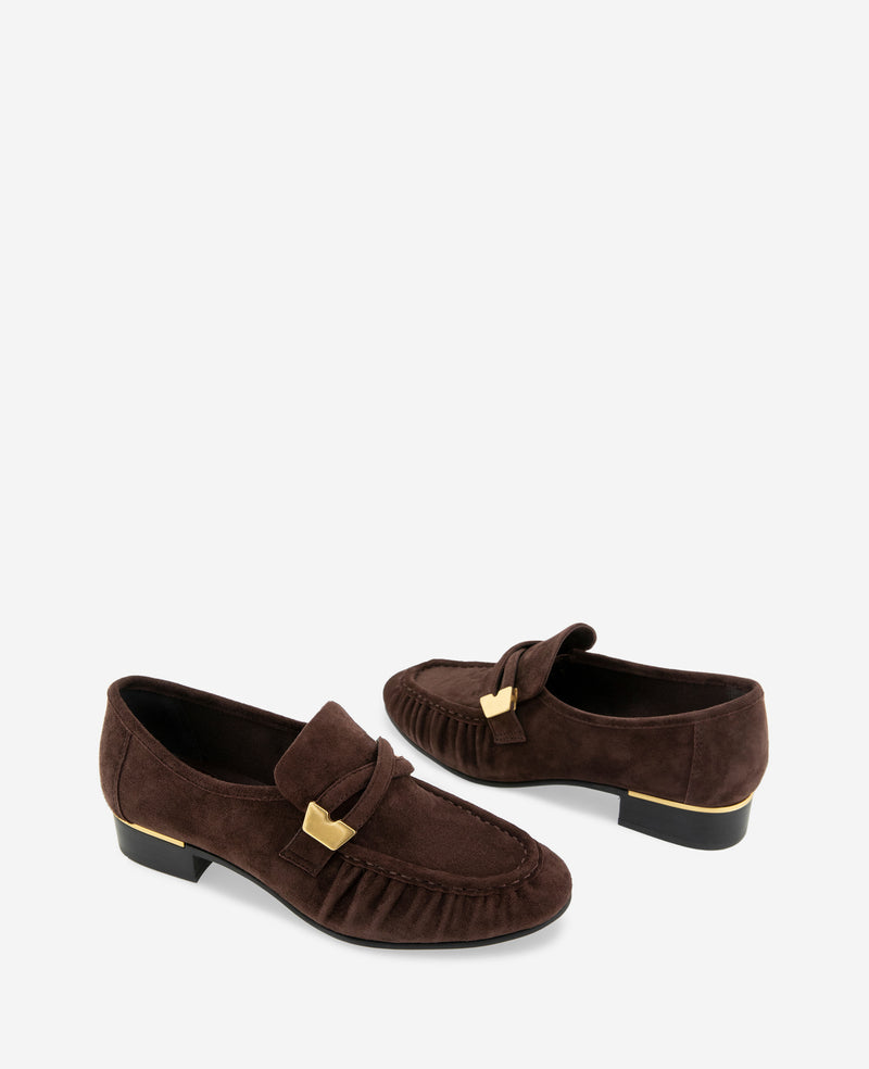 Kenneth Cole - Remi Suede Pleated Toe Loafer WOMENS FLAT for Women