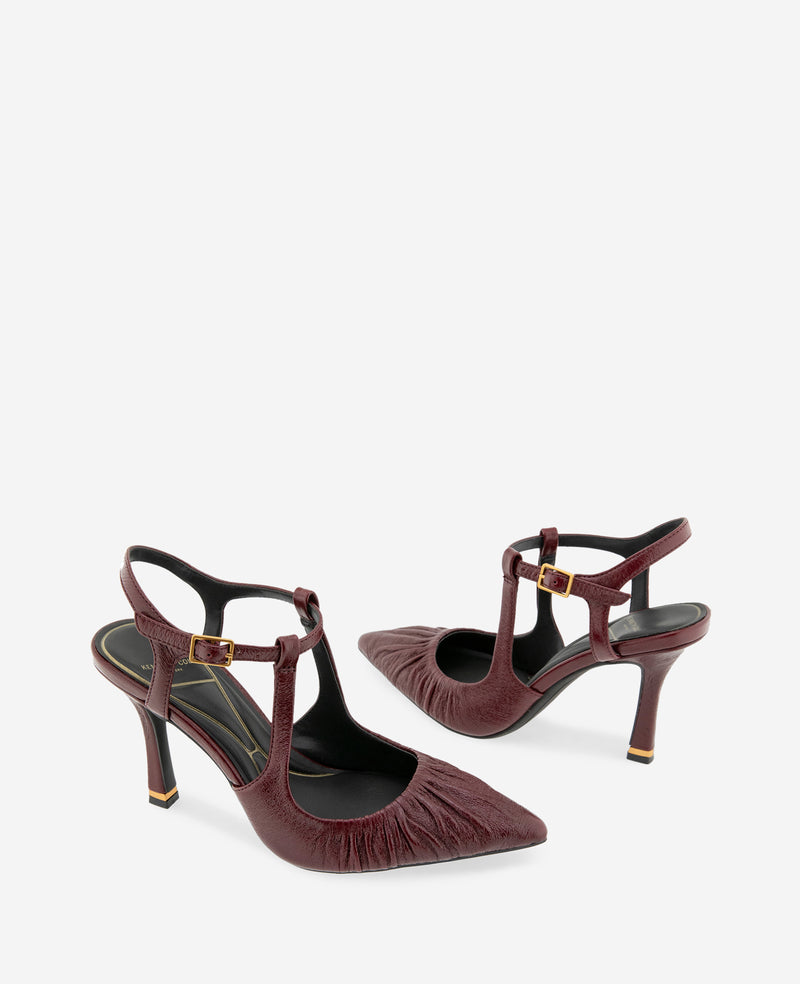 Kenneth Cole - Romi Ruch Leather Heel WOMENS HEELS for Women