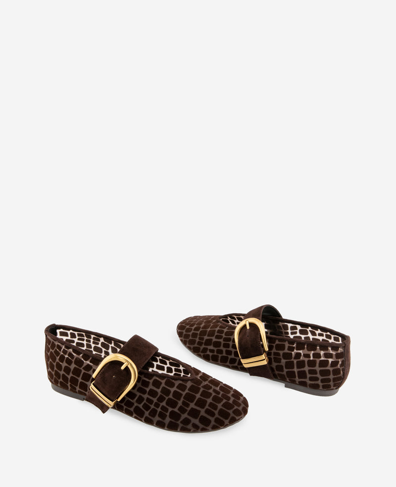 Kenneth Cole - Tamarra Croco Mesh Ballet Flat WOMENS FLAT for Women