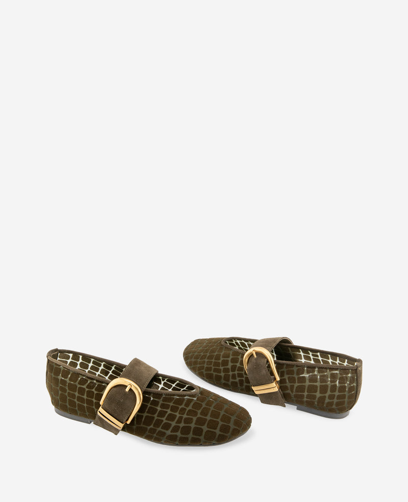 Kenneth Cole - Tamarra Croco Mesh Ballet Flat WOMENS FLAT for Women