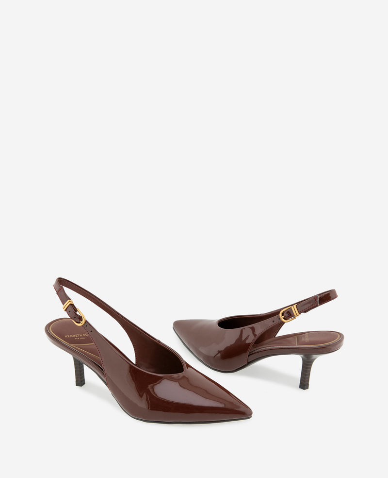 Kenneth Cole - Ulysses Patent Slingback Heel WOMENS HEELS for Women