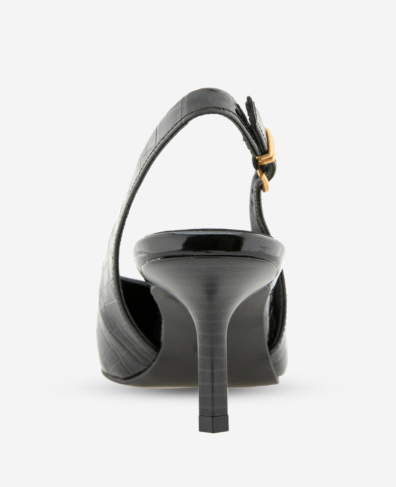 Kenneth Cole - Ulysses Croco Patent Slingback Heel WOMENS HEELS for Women