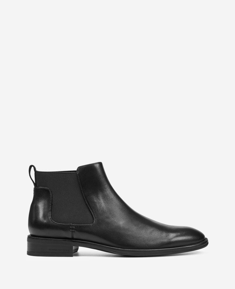 Kenneth Cole Men's Tully Chelsea Boots - Black Leather - 8 Kenneth Cole Men's Tully Chelsea Boots - Black Leather - 8