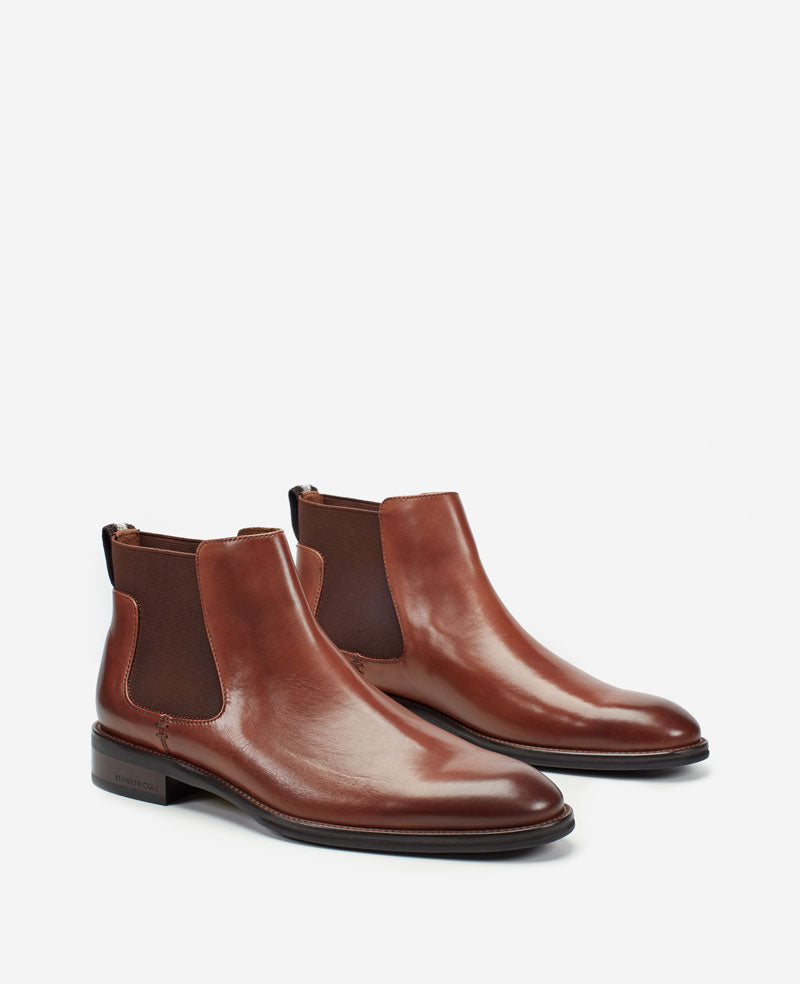 Kenneth Cole Men's Tully Chelsea Boot - Brown - Casual Boots - 8.5 Kenneth Cole Men's Tully Chelsea Boot - Brown - Casual Boots - 8.5
