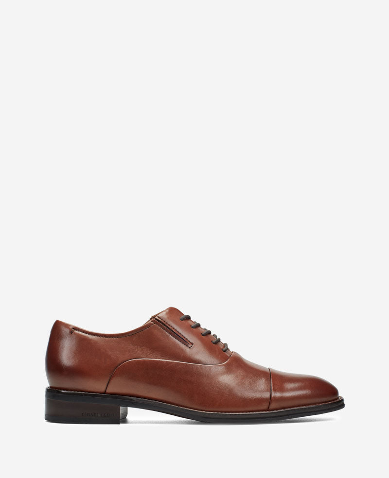 Kenneth Cole Men's Tully Leather Cap Toe Oxford - Medium Brown - 8.5W Kenneth Cole Men's Tully Leather Cap Toe Oxford - Medium Brown - 8.5W