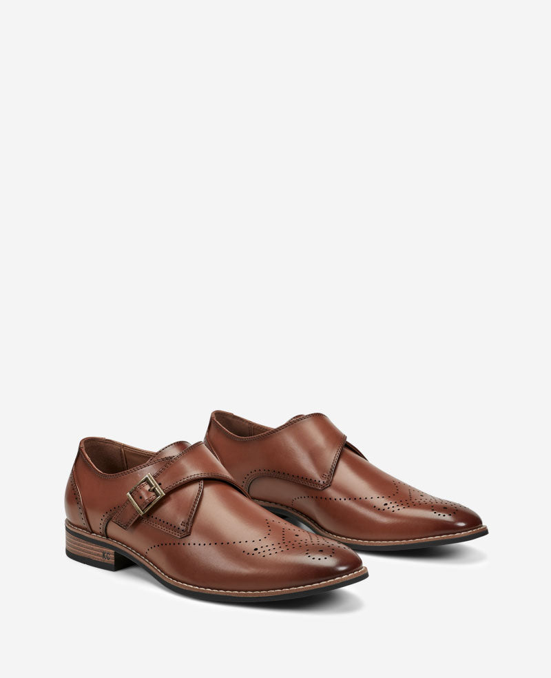 Kenneth Cole - REACTION - Cheer Brogue Single Monk Strap MENS SLIP-ON for Men