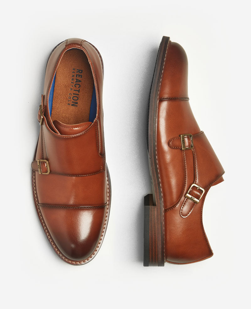 Kenneth Cole - REACTION - Leland Monk Strap Cap Toe Oxford MENS SLIP-ON for Men