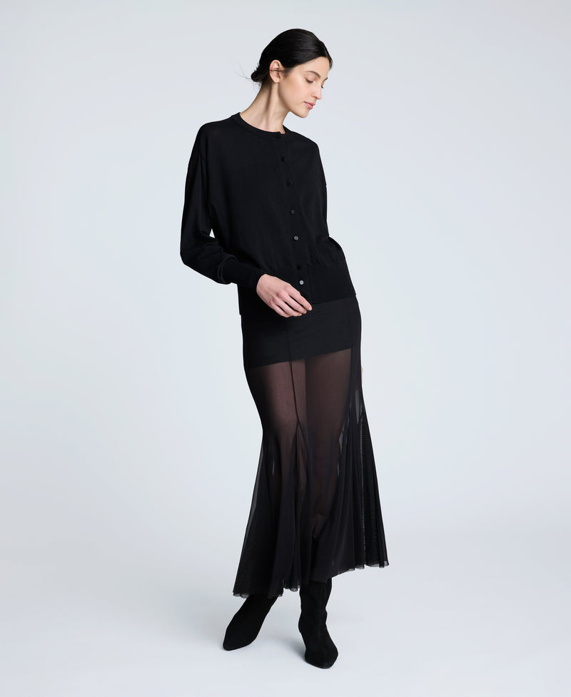 Kenneth Cole - Long Sleeve Button Front Cardigan  for Women