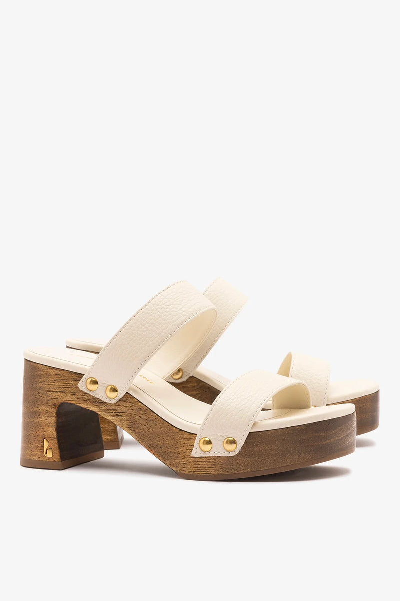 Kenneth Cole - Larroudé x Kenneth Cole: Sandal Ivory Leather Sandal