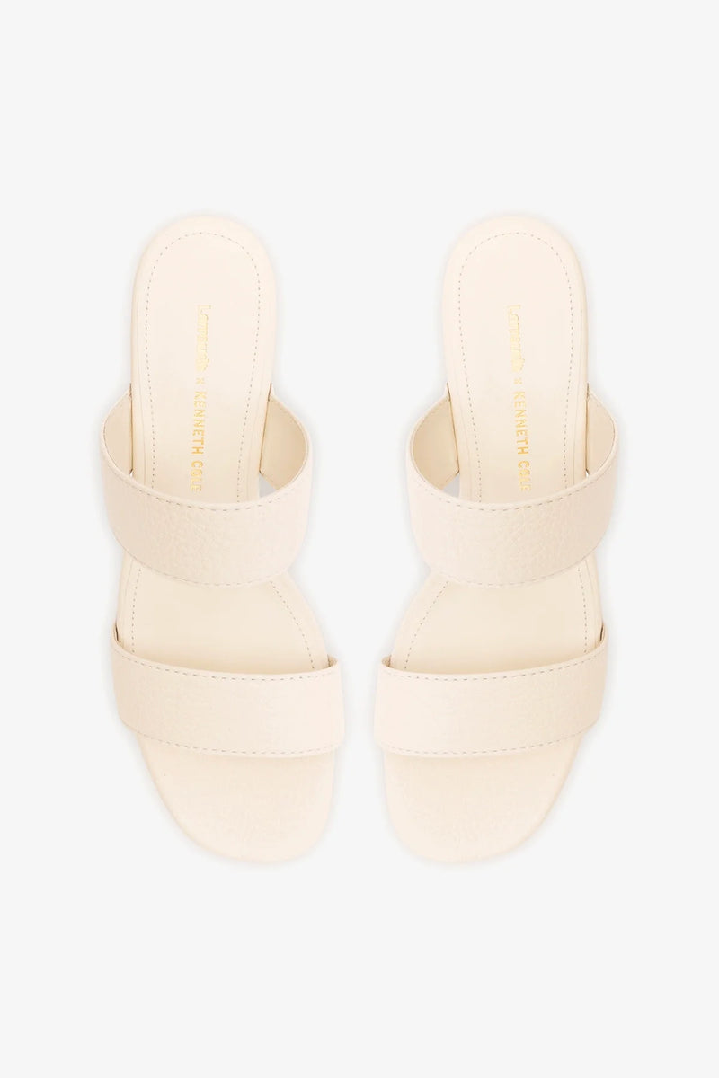 Kenneth Cole - Larroudé x Kenneth Cole: Sandal Ivory Leather Sandal