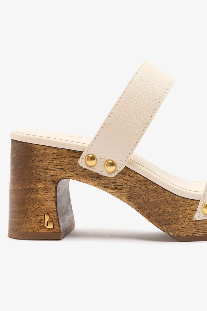 Kenneth Cole - Larroudé x Kenneth Cole: Sandal Ivory Leather Sandal